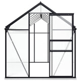 Greenhouse with Base Frame Anthracite Aluminium 9.31 m² - Top-Down View