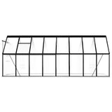 Greenhouse with Base Frame Anthracite Aluminium 9.31 m² - 45-Degree Angle