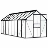 Greenhouse with Base Frame Anthracite Aluminium 9.31 m²