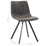 Dining Chairs 6 pcs Brown Faux Leather