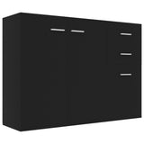 Sideboard Black 105x30x75 cm Engineered Wood - Front View
