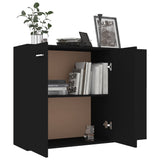 Sideboard Black 105x30x75 cm Engineered Wood - Top-Down View