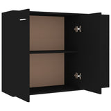 Sideboard Black 105x30x75 cm Engineered Wood - 45-Degree Angle