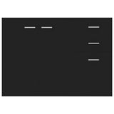 Sideboard Black 105x30x75 cm Engineered Wood