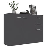 Sideboard Grey 105x30x75 cm Engineered Wood - Side View