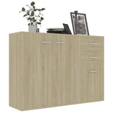 Sideboard Sonoma Oak 105x30x75 cm Engineered Wood - Side View