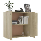 Sideboard Sonoma Oak 105x30x75 cm Engineered Wood - Top-Down View