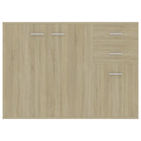 Sideboard Sonoma Oak 105x30x75 cm Engineered Wood - Rear View