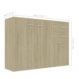 Sideboard Sonoma Oak 105x30x75 cm Engineered Wood - Low Angle