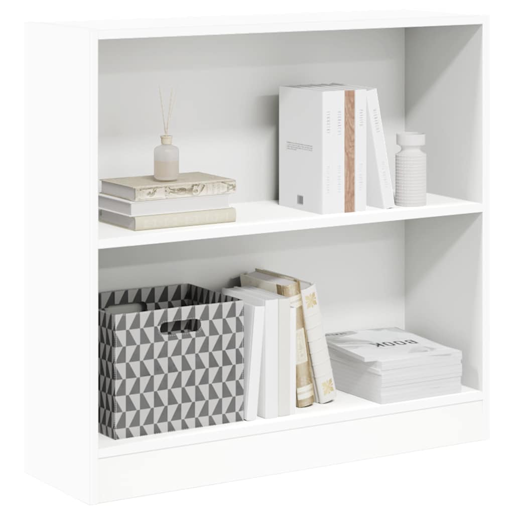 Bookshelf White 80x24x75 cm Engineered Wood