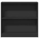 Bookshelf Black 80x24x75 cm Engineered Wood