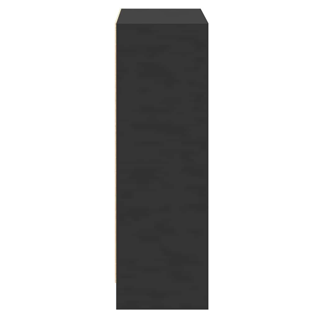Bookshelf Black 80x24x75 cm Engineered Wood