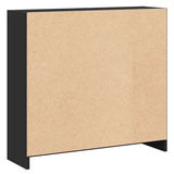 Bookshelf Black 80x24x75 cm Engineered Wood - 45-Degree Angle