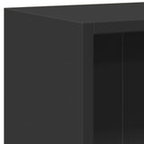 Bookshelf Black 80x24x75 cm Engineered Wood