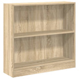 Bookshelf Sonoma Oak 80x24x75 cm Engineered Wood - Front View