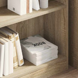 Bookshelf Sonoma Oak 80x24x75 cm Engineered Wood - Side View