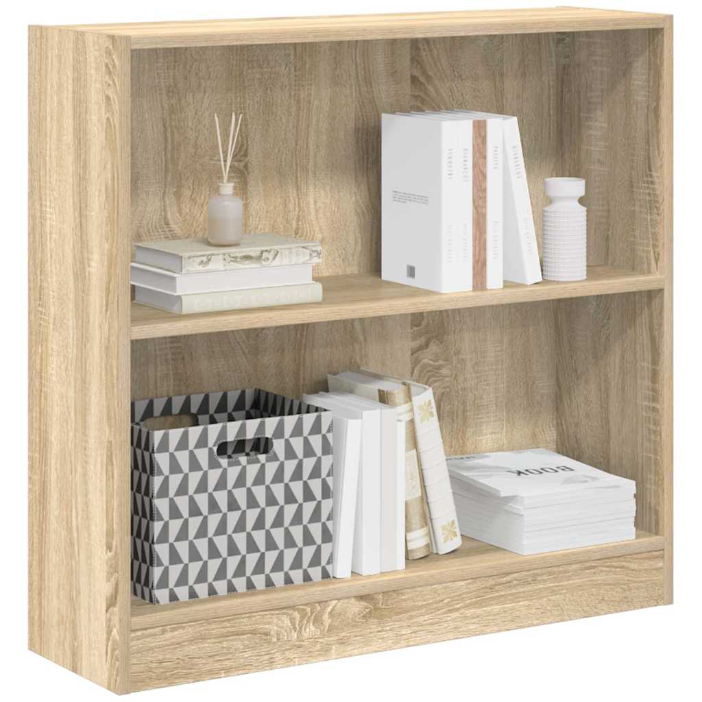 Bookshelf Sonoma Oak 80x24x75 cm Engineered Wood