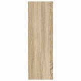 Bookshelf Sonoma Oak 80x24x75 cm Engineered Wood - Rear View