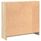 Bookshelf Sonoma Oak 80x24x75 cm Engineered Wood