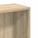 Bookshelf Sonoma Oak 80x24x75 cm Engineered Wood - Low Angle