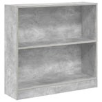 Bookshelf Concrete Grey 80x24x75 cm Engineered Wood