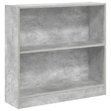 Bookshelf Concrete Grey 80x24x75 cm Engineered Wood - Front View