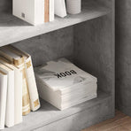Bookshelf Concrete Grey 80x24x75 cm Engineered Wood