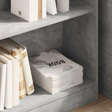 Bookshelf Concrete Grey 80x24x75 cm Engineered Wood - Side View