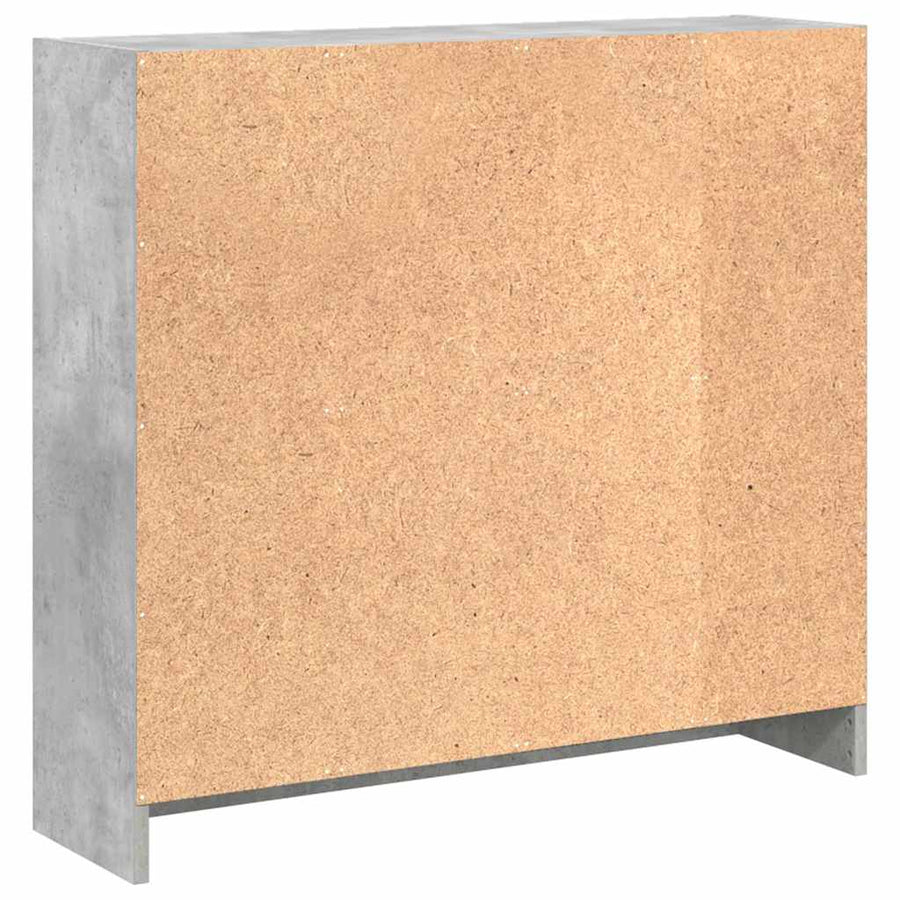 Bookshelf Concrete Grey 80x24x75 cm Engineered Wood