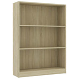 Bookshelf Sonoma Oak 80x24x108 cm Engineered Wood - Front View