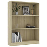 Bookshelf Sonoma Oak 80x24x108 cm Engineered Wood - Side View