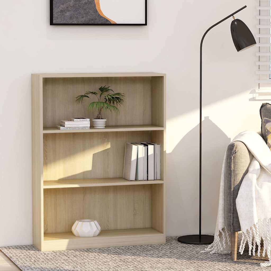 Bookshelf Sonoma Oak 80x24x108 cm Engineered Wood
