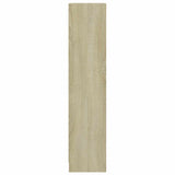 Bookshelf White and Sonoma Oak 80x24x108 cm Engineered Wood