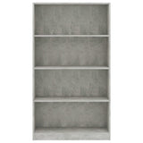 4-Tier Book Cabinet Concrete Grey 80x24x142 cm Engineered Wood - Top-Down View