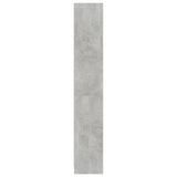4-Tier Book Cabinet Concrete Grey 80x24x142 cm Engineered Wood - 45-Degree Angle
