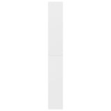 5-Tier Book Cabinet White 80x24x175 cm Engineered Wood - 45-Degree Angle