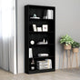 5-Tier Book Cabinet Black 80x24x175 cm Engineered Wood