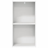 2-Tier Book Cabinet White 40x30x76.5 cm Engineered Wood - Top-Down View