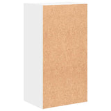 2-Tier Book Cabinet White 40x30x76.5 cm Engineered Wood - 45-Degree Angle
