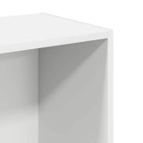 2-Tier Book Cabinet White 40x30x76.5 cm Engineered Wood
