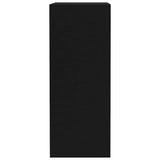 2-Tier Book Cabinet Black 40x30x76.5 cm Engineered Wood - Top-Down View