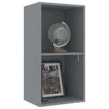 2-Tier Book Cabinet Grey 40x30x76.5 cm Engineered Wood