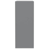 2-Tier Book Cabinet Grey 40x30x76.5 cm Engineered Wood