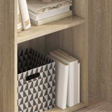 2-Tier Book Cabinet Sonoma Oak 40x30x76.5 cm Engineered Wood - Side View