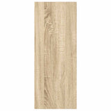 2-Tier Book Cabinet Sonoma Oak 40x30x76.5 cm Engineered Wood - Rear View