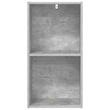 2-Tier Book Cabinet Concrete Grey 40x30x76.5 cm Engineered Wood - Top-Down View