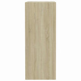 2-Tier Book Cabinet White and Sonoma Oak 40x30x76.5 cm Engineered Wood