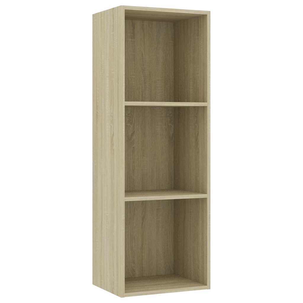 3-Tier Book Cabinet Sonoma Oak 40x30x114 cm Engineered Wood