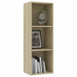 3-Tier Book Cabinet Sonoma Oak 40x30x114 cm Engineered Wood