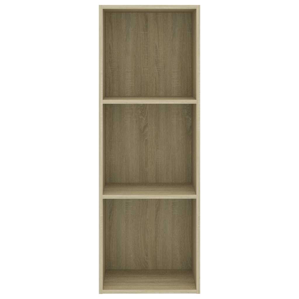 3-Tier Book Cabinet Sonoma Oak 40x30x114 cm Engineered Wood